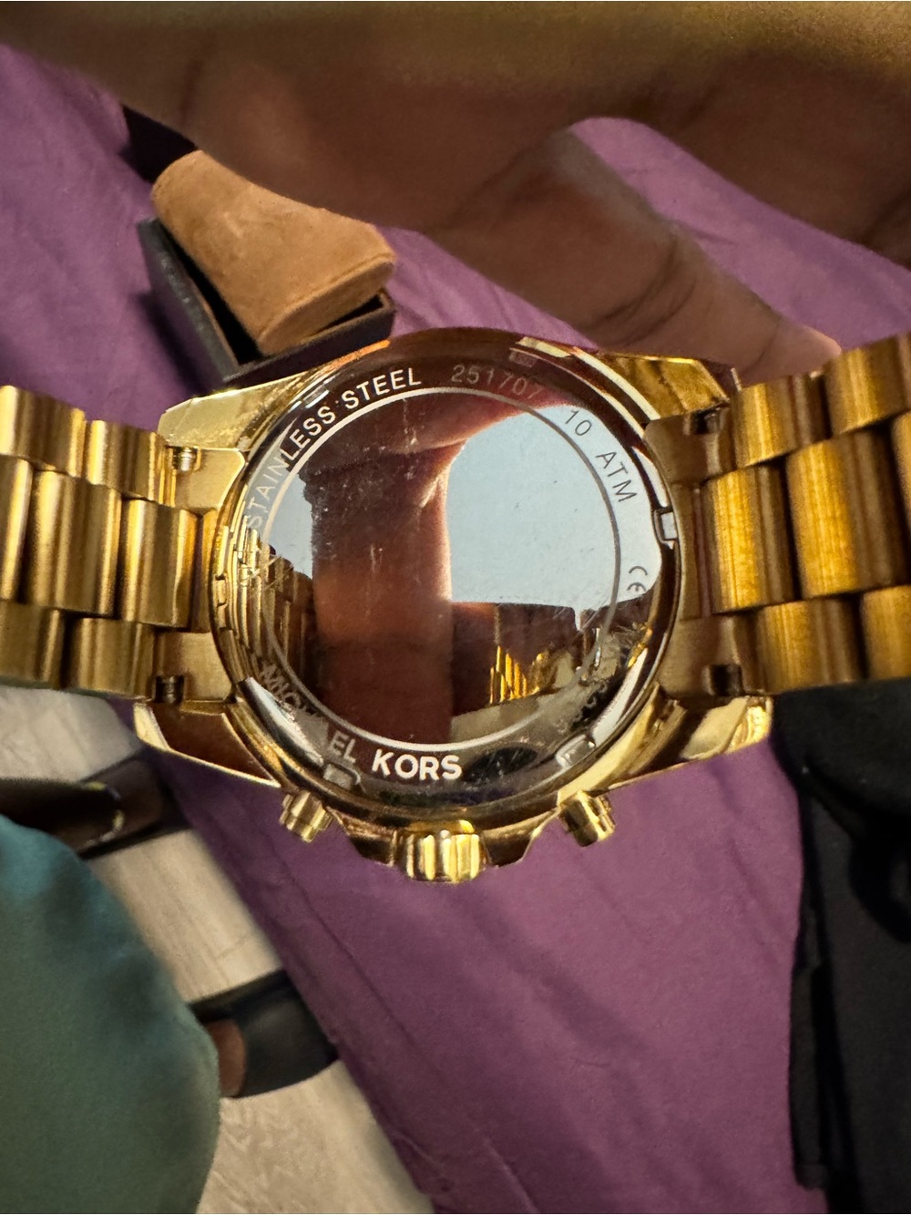 Michael Kors Gold Tone Men's Chronograph Watch with White Dial MK 6266 - Picture 4 of 7